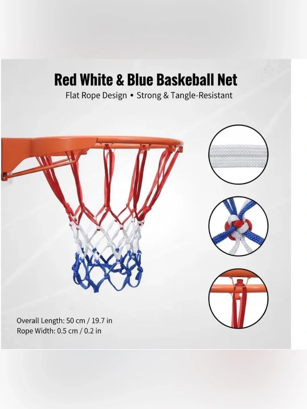 Tri-Color Outdoor Basketball Net - Picture 3 of 6